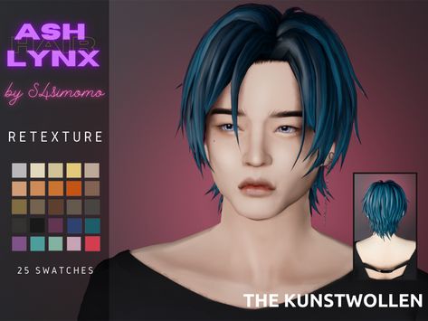 Sims 4 Cc Dyed Hair Male, Sims 4 Cc Wolfcut Hair Male, Ash Lynx Outfit, Sims 4 Male Hair Maxis Match, Sims4 Cc Hair Male, Sims4 Male Hair, Ts4 Male Hair, The Kunstwollen, Sims 4 Hair Male