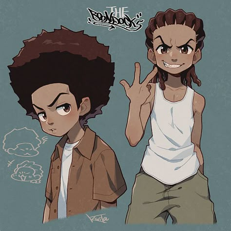 Boondocks Art, Boondocks Characters, Riley Freeman, Boondocks Cartoon, The Boondocks Cartoon, Boondocks Drawings, Dope Cartoons, The Boondocks, Black Cartoon Characters