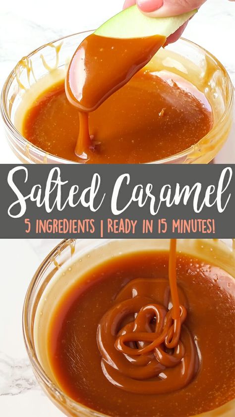 This Easy Homemade Salted Caramel recipe is creamy enough to use as a sauce when warmed, and chewy enough to use in desserts when cooled. Try it in our Pretzel Oreo Balls! Click for the full detailed recipe and video! #saltedcaramel #caramel #caramelsauce #dessertrecipeseasy #dessertideas #desserteasy Salted Caramel Recipe, Easy Salted Caramel, Salted Caramel Sauce Recipe, Salted Caramel Recipes, Caramel Dessert Recipes, Homemade Salted Caramel, Caramel Recipe, Homemade Oatmeal, Caramel Recipes Sauce