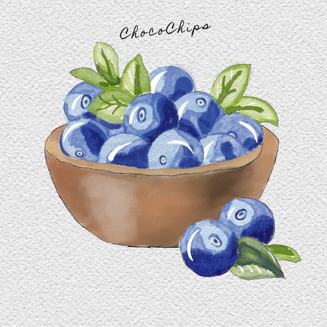 Alabaster Aesthetic, Blueberry Aesthetic Art, Blueberries Aesthetic, Scrap Notebook, Salad Drawing, Blueberry Illustration, Blueberry Art, Blueberry Aesthetic, Digitalart Aesthetic