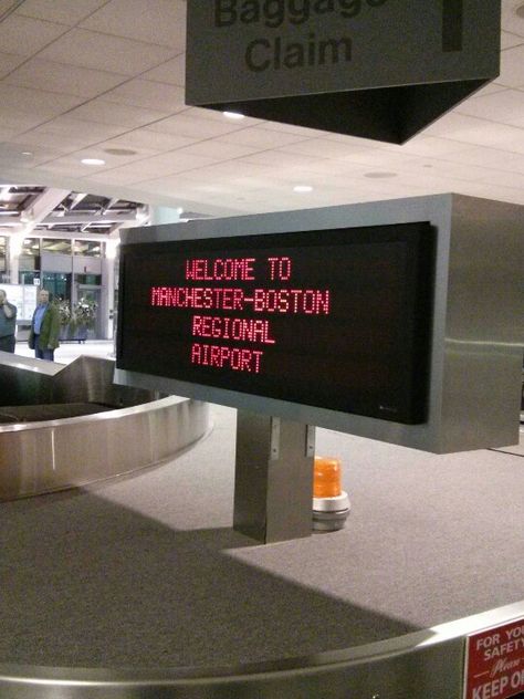 Welcome to New Hampshire at Manchester Boston Airport. @flymanchester Boston Airport, Welcome To Boston, East Coast Travel, Manchester Nh, New Hampshire, Travel Pictures, East Coast, Hampshire, Manchester