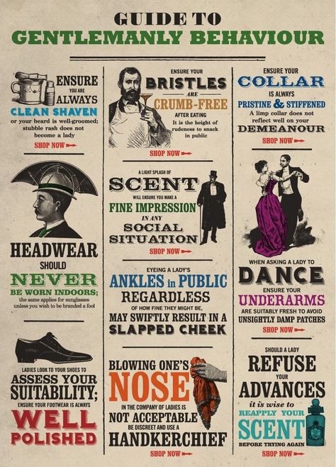 penhaligon's guide to gentlemanly behaviour Gentleman Tips, Gentlemens Guide, Gentleman Rules, Gentlemans Guide, Etiquette And Manners, Gentlemans Club, Hp Lovecraft, Art Of Manliness, Clean Shaven