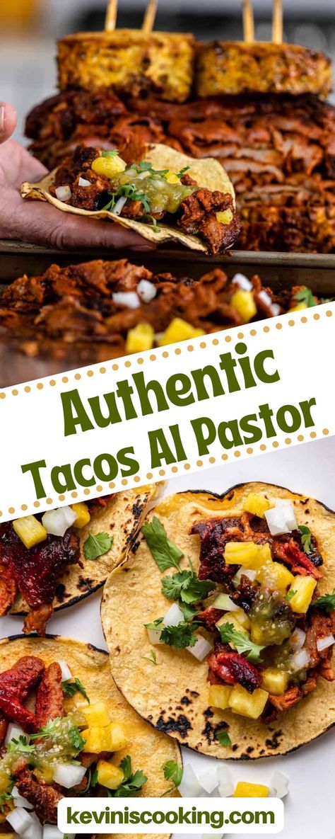 This tangy and spicy Authentic Tacos Al PastorRecipe captures restaurant-style flair and flavor. It’s prepared, served, and seared with classic Mexican ingredients for an authentic taste and a crisp, tender texture. My tacos al pastor recipe contains Mexican oregano, epazote, and achiote paste for a truly authentic flavor. These ingredients are optional, but they add a beautiful depth that you won’t want to miss! They can be found in any Mexican supermarket. Al Pastor Meat, Al Pastor Recipe, Achiote Paste, Tacos Al Pastor Recipe, Authentic Tacos, Mexican Ingredients, Taco Recipes Mexican, Chile Relleno Recipe, Caramelized Pineapple