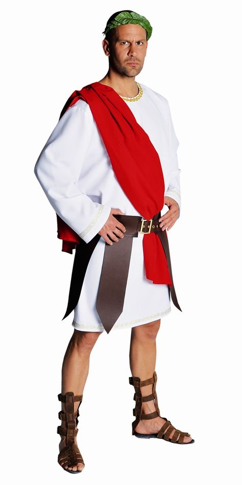 Julius Ceaser Costume, Roman Outfit, Caesar Costume, Julius Caesar Costume, Vegas Halloween, Las Vegas Halloween, Roman Clothes, Wax Museum, Julius Caesar