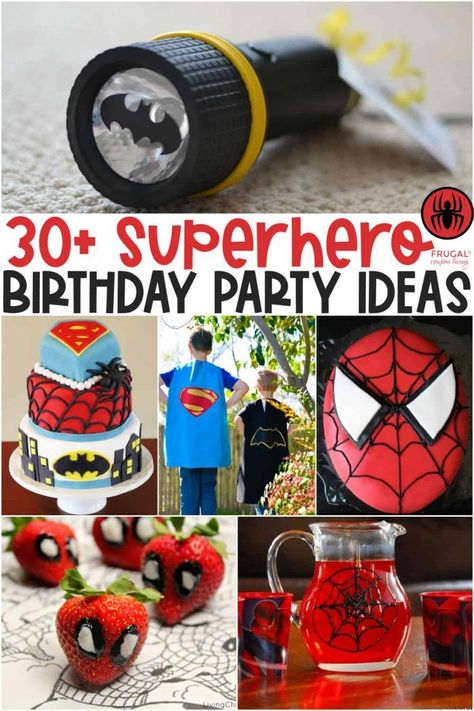 Host a superhero-themed party that is sure to be a hit without a ton of time, money, or effort. Enjoy the best DIY superhero party ideas, recipes, décor, & games to make party planning easy-peasy Fun superhero party ideas including marvel, avengers and more. Characters include Spiderman, thor, hulk, captain America, and more. These are low-cost party ideas for boys and girls to perfect a superhero birthday party. Superhero cakes, party food, decor, and fun superhero party games. Diy Superhero Party, Diy Superhero Birthday Party, Superhero Birthday Decorations, Superhero Party Ideas, Diy Superhero, Superhero Party Decorations, Superhero Theme Party, Avengers Party, Batman Party