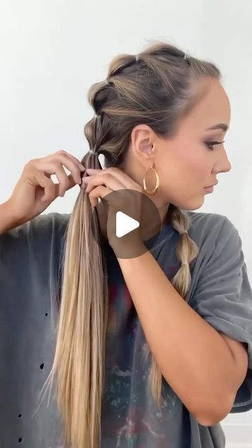 Simple Braid For Long Hair, Easy Hair Braids To Do On Yourself, Hair Styles For Long Hair Tutorials, Daily Hairstyles For Long Hair, Long Hair Braids, Collar Kurti, Easy Updos For Long Hair, Gym Hairstyles, Beach Hairstyles For Long Hair