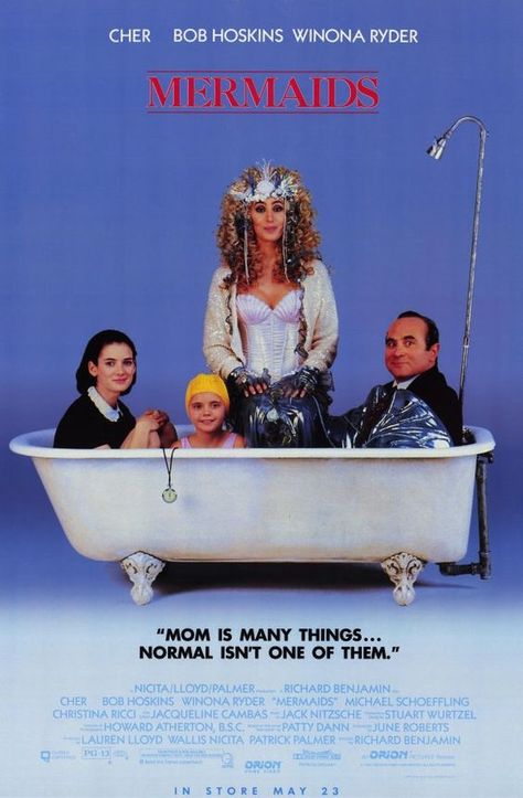 Mermaids (1990) - Movie. Mermaid Movies, Mermaid Poster, Movies Worth Watching, I Love Cinema, See Movie, 90s Movies, Poster Shop, 80s Movies, Winona Ryder