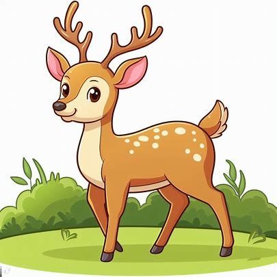 single deer cartoon clipart images - Pencipta Imej daripada Microsoft Bing Molde, Deer Cartoon Images, Clip Art Deer, Deer Images Pictures, Cartoon Animal Characters, Animals Clipart For Kids, Cute Deer Drawing, Cat Cartoon Images, Deer Images