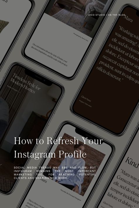 Whether you've been on Instagram for years or are just starting out, it's important to refresh your Instagram profile to ensure it's the best reflection of your brand and is serving your business in the most effective way possible. Here are 5 easy ways to refresh your Instagram account. Aesthetic Pens, Church Branding, Content Inspiration, Streak Ideas, Snap Streak Ideas Easy, Snap Streak, Pen Organization, Salon Business, Canva Tutorial