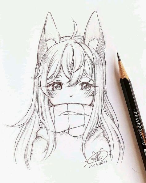 Pencil Drawing, I Hope, Pencil, Pen, Hair, Anime