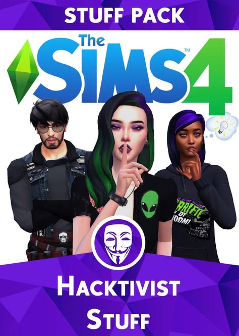 HACKTIVIST STUFF PACK With the Hacktivist Pack, you can create cooler atmosphere for your Hacker and activist sims. This pack is Base Game compatible, you dont need other packs for it. Buy : -Hacktivist Desk 700 § -DEDSEC Rug Set 120 § -Hacktivist Poster Set 30 § -HS Chalkboard Decor 120 § -HS Light 80 § -HS Stolen Items From Army 200 § -HS Icon Poster 7 § -HS Night Lamp 12 § -DEDSEC Flags … Sims 4 Fan Made Packs, Sims 4 Alcohol Cc, Sims 4 Game Packs, Los Sims 4 Mods, Sims Packs, Chalkboard Decor, Pelo Sims, The Sims 4 Packs, Sims 4 Mm Cc