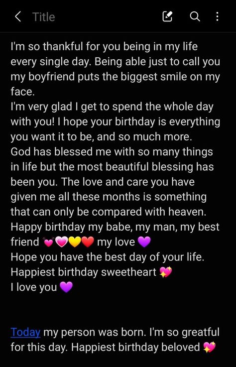 Bday For Best Friend, Things To Tell Your Boyfriend On His Birthday, Birthday Wish Quotes For Boyfriend, Bday Wishes For My Love, Birthday Wishes To A Boyfriend, Birthday Wishes For My Love Heart, Wish Birthday Boyfriend, Cute Letters To Boyfriend Birthday, Happy Bday Letter To Boyfriend