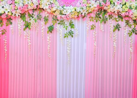 Photo backdrop wedding background romant... | Premium Photo #Freepik #photo #valentine-rose #valentine-flower #flower-wall #rose-background Holi Backdrop, Indian Wedding Background, Diwali Backdrop, Anniversary Backdrop, Traditional Backdrop, Photoshoot Wallpaper, Pink Curtain, Wallpaper Wedding, Flower Backdrop Wedding