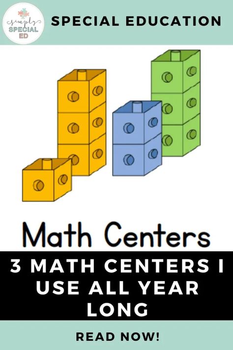 3 Math Centers I Use ALL Year Long - Simply Special Ed Special Ed Math Activities, Special Ed Math, Mod Severe Special Ed Activities, Elementary Special Education Classroom Decor, Classroom Learning Centers, Special Needs Teaching, Instructional Activities, 2024 Classroom, Sped Math