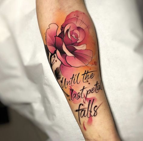 Colour Rose Tattoo, Watercolour Tattoo Men, Jack Skellington Tattoo, Lilac Tattoo, 2024 Tattoo, Trash Polka Tattoo Designs, Flowers Tattoos, Coverup Tattoo, Abstract Realism