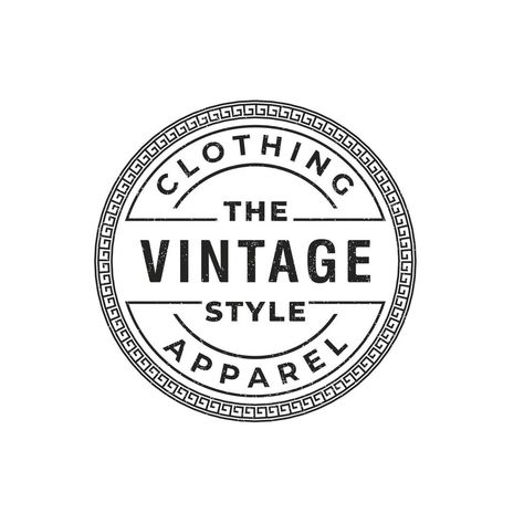 Classic Vintage Retro Label Badge for Clothing Apparel Circle Logo Emblem Design Template Element Circle Frame Logo, Emblem Logo Design, Logo Circular, Clothing Logo Design, Retro Label, Emblem Design, Clothing Brand Logos, Circular Logo, Frame Logo