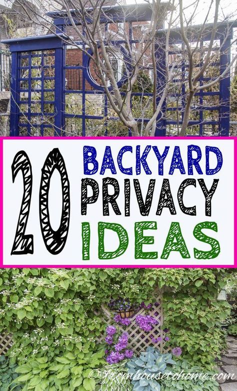 I love these backyard privacy ideas. Great ideas for pergolas, trellises, and privacy screens that will help to keep the neighbors from seeing into your yard. #fromhousetohome #gardenprivacy #gardendesign #gardenstructures  #gardening Montana Backyard, Caravan Garden, Privacy Backyard, Privacy From Neighbors, Landscape Privacy, Backyard Privacy Ideas, Privacy Screen Ideas, Lattice Privacy Screen, Privacy Trellis