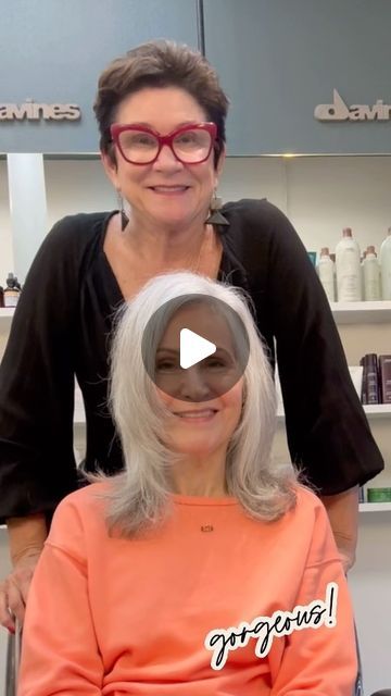 Catherine Peters Hair | Layers, Movement = Gorgeous 🤩  #silverhair #greyhair #grayhair #longhair #gorgeous #loveit  #hairstylist #haircut #hairsalon #hairstyl... | Instagram Grey Hair Fringe, Long Grey Hair Over 50, Old Lady Hair, Helen Mirren Hair, Long Hair Older Women, Grey Hair And Glasses, Before And After Haircut, Grey Hair Over 50, Hair Layers