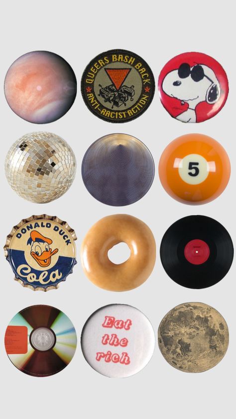 #circlecollage Circle Asthetic Picture, Round Icons Aesthetic, Circle Collage Art, Circular Things, Circle Pictures, Round Aesthetic, Circle Pfp, Round Icons, Round Things