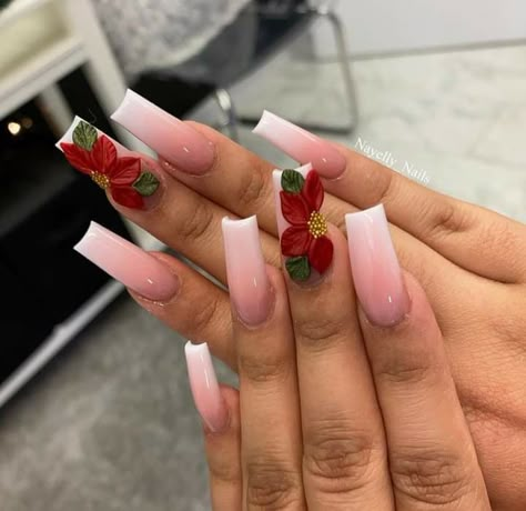 Poinsettia Nails, Nayelly Nails, Beauty Ideas Skincare, December Nails, Acrylic Toes, Acrylic Toe Nails, Cute Gel Nails, Her Nails, Nails And Hair