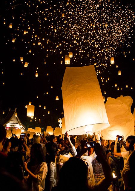 Lanterns, Chiang Mai, Thailand, Loy Krathong Festival, Loy Krathong, Lantern Festival, Hot Air, Sydney Opera House, Festival