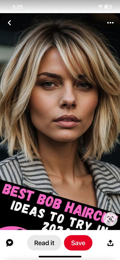 Back Of Layered Bob Haircut, Haircut With Long Bangs And Layers, One Length Bob With Curtain Bangs, Chin Length Hair For Long Face, Short Bangs Ideas, Bangs And A Bob Haircut, Layered Bob Hairstyles With Curtain Bangs, Blonde Bob Side Bangs, Updo Hairstyles For Bob Haircut