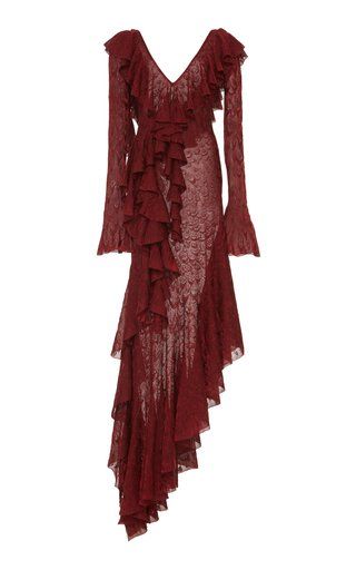 70s Fashion Disco, Disco Costume, Lace Ruffle Dress, Fairytale Fashion, Designer Midi Dresses, Lace Ruffle, Dark Fashion, Roberto Cavalli, 70s Fashion