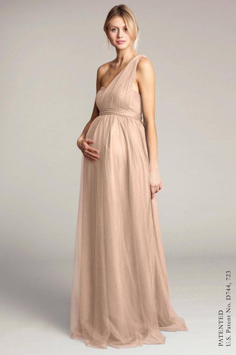 Jenny Yoo | Cameo Pink Tulle Serafina Maternity (14) Formal Bridesmaid/m Pregnant Bridesmaid Dress, Bridesmaid Dress Navy, Maternity Bridesmaid Dress, Maternity Evening Gowns, Pregnant Bridesmaid, Jenny Yoo Bridesmaid, Maternity Evening Dress, Formal Maternity Dress, Maternity Bridesmaid Dresses