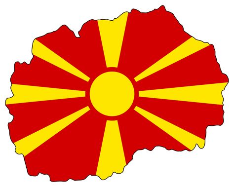 Macedonia Flag Map - Mapsof.net Macedonia Map, Macedonia Flag, Globe Art, Custom Birthday Cakes, Germany Flag, County Map, Flag Country, Bts Wallpaper Lyrics, Flag Art