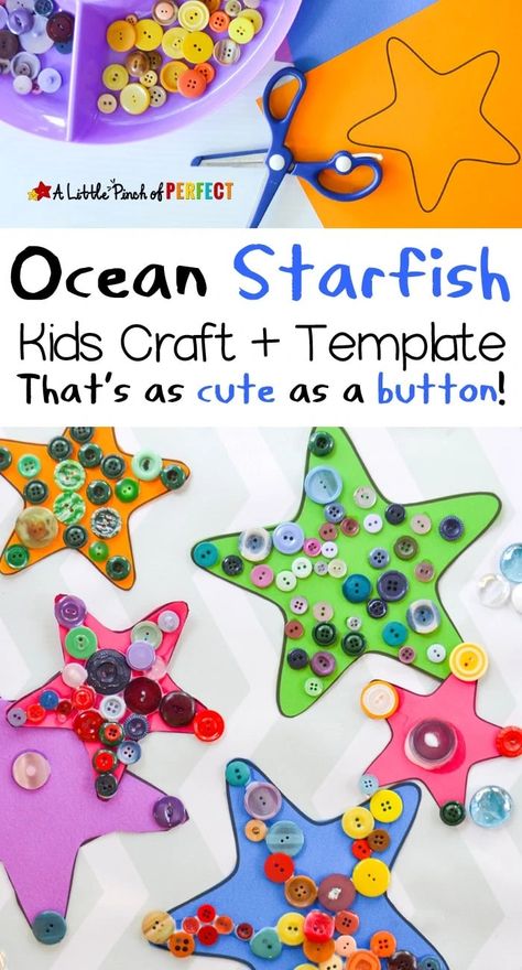 Ocean Crafts Preschool, Ocean Kids Crafts, Sea Creatures Crafts, Ocean Activities Preschool, Starfish Craft, Sea Animal Crafts, Ocean Craft, Ocean Theme Crafts, Ocean Animal Crafts