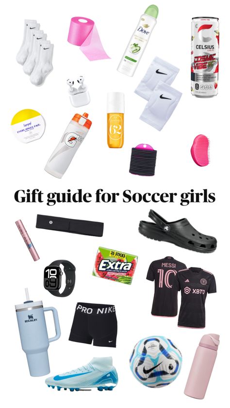 Soccer Things You Need, Soccer Girl Gifts, Brrr Basket, Sporty Girl Aesthetic, Soccer Essentials, Soccer Bag, Soccer Stuff, Soccer Gifts, Athletic Girls