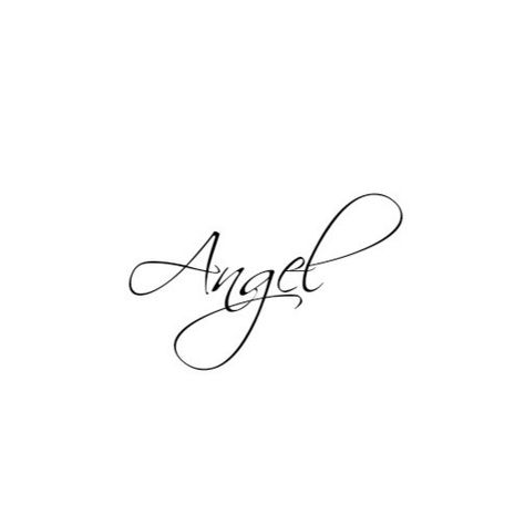 Angel Name Tattoo Fonts, Angel Text Tattoo, Angel Word Tattoo, Angel Font, Name Tattoos On Neck, Elsa Steel, Steel Princess, Girl Shoulder Tattoos, Text Tattoo