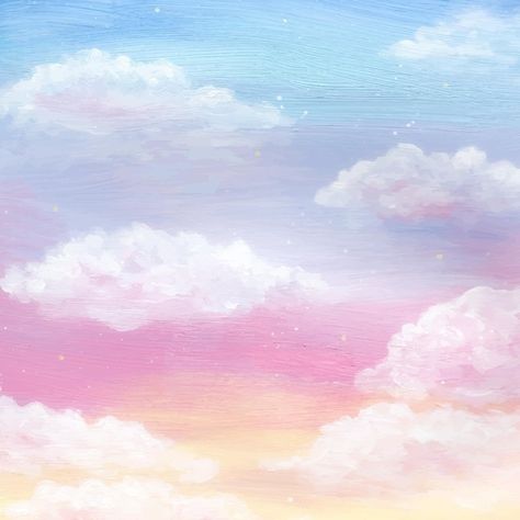 Art Pastel Colors, Sky Painting Watercolor, Colorful Sky, Pastel Color Painting Ideas, Sky Watercolor Painting, Pastel Sky Painting, Clouds Pastel Drawing, Pastel Paint, Sky Watercolor