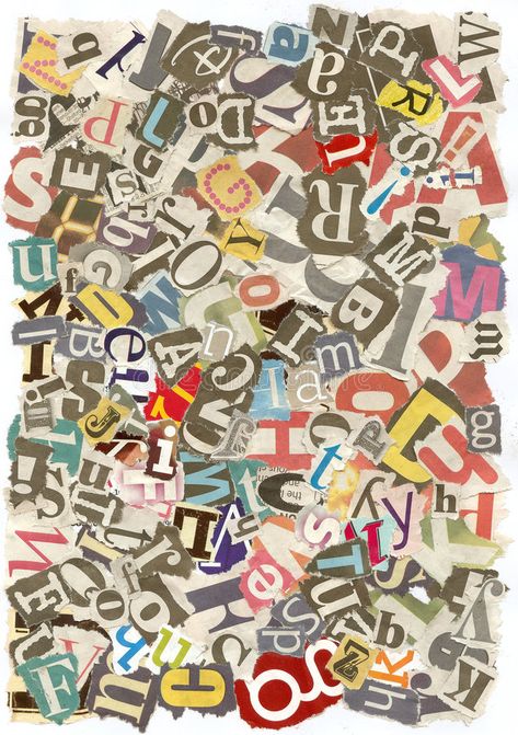 Text Collage, Magazine Letters, Messy Look, Alphabet Graffiti, Newspaper Collage, Newspaper Background, Neville Brody, Collage Projects, Collage Project