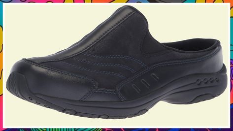 Easy Spirit Womens TRAVELTIME234 Mule Light Activities, Easy Spirit Shoes, Spirit Shoes, Easy Spirit, Light Weight Shoes, Women's Mules, Leather Clogs, Skechers Women, Navy Leather