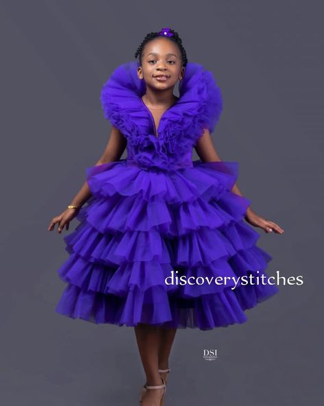 Children's Gown Styles, Nigerian Lace Dress For Kids, Children Gowns Dresses Nigeria, Ankara Ball Gown For Kids, Gown Style For Children, Children Ball Gown Dress, Children Gown Styles, Ball Gown Styles, Girls Ball Gown Dresses