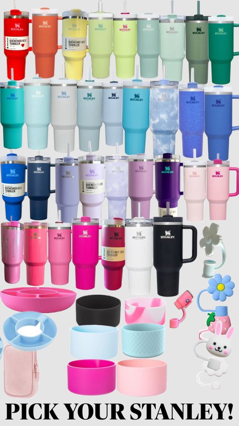 Preppy Stanley, Stanley Products, Trendy Water Bottles, Diy Lip Gloss, Cute Water Bottles, Diy Lips, Stylish Summer Outfits, Drawing Anime Clothes, Preppy Room