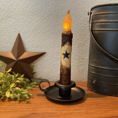 Add primitive, country style to your home easily with a candle holder from Primitive Star Quilt Shop. Find candles to go in it by visiting us now! Primitive Candle Holders, Primitive Candle, Teacup Candle, Primitive Stars, Primitive Star, Primitive Candles, Fabric Balls, Window Ledge, Plaid Throw Pillows