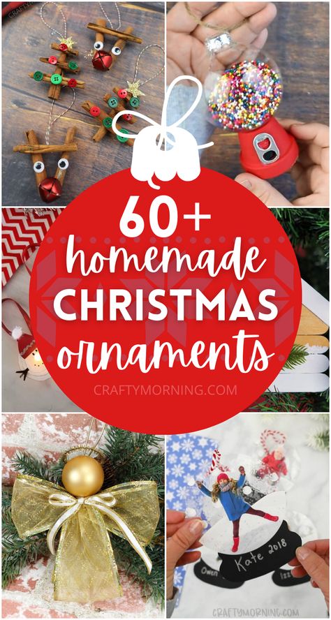 Easy Diy Christmas Ornaments, Christmas Ornaments Diy Kids, Homemade Christmas Ornaments Diy, Ornaments Diy Kids, Homemade Christmas Ornaments, Daycare Gifts, Gifts 2021, Crafty Morning, Ornaments Ideas