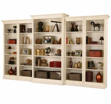 Howard Miller Bradburn Oversized Library Bookcase | Perigold Bookcase Lighting, Large Bookcase, Library Bookcase, Tall Bookcases, Howard Miller, Bookcase Wall, White Bookcase, Wood Bookcase, Custom Storage