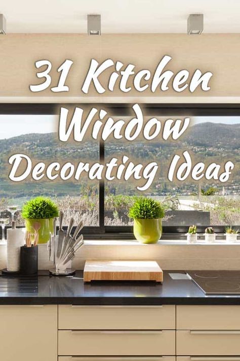 Kitchen Window Decorating Ideas: Natural Light and Plant Accents Kitchen Wi Dow Treatments, Sign Over Kitchen Sink Window, Window Coverings For Kitchen Window Over Sink, Kitchen Window Display Ideas, Kitchen Window Decoration, Above Window Decor Kitchen, Top Of Window Decor, Over Kitchen Window Ideas, Kitchen Window Seal Decor Over Sink