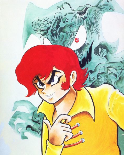 Devilman illustration by Go Nagai Ryo Asuka, Akira Fudo, Yu Yu Hakusho Anime, Manga In English, Go Nagai, Vintage Manga, Pure Heart, Manga Artist, Old Anime