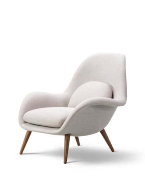 Swoon Lounge - Fredericia Furniture Swoon Lounge Chair, Easy Chair Design, Contemporary Living Room Chairs, Large Lounge Chair, Design Studio Space, Copenhagen Design, Vintage Lounge, Space Copenhagen, Vintage Lounge Chair