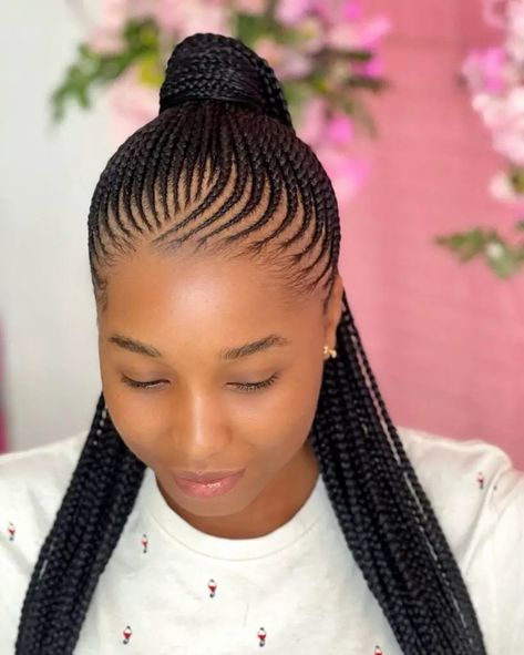 Beautiful Pencil Hairstyles 2024 • Chick About Town Hairstyle Cornrows Natural Hair, Cornrow In One Hairstyles, Hairstyles For Ladies 2024, Pencil Styles Hair, Latest Cornrow Rasta Hairstyles 2024, Latest Hair Styles 2024 For Women, Pencil Hairstyles African, Ladies Hairstyles Braids, Hairstyles For Ladies Braids