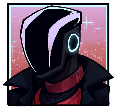 Faceless Oc Art, Play It Cool Guys Icon, Steam Profile Avatar, Oc With Mask, Masked Cartoon Character, Robot Pfp, Robot Oc Male, Cyberpunk Mask Art, Superhero Mask Design