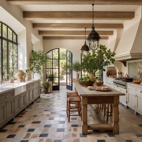 Mediterranean Home, Mediterranean Homes, Modern Farmhouse Kitchens, Dream House Interior, Dream House Decor, Kitchen Style, House Inspo, Dream Home Design, Elle Decor