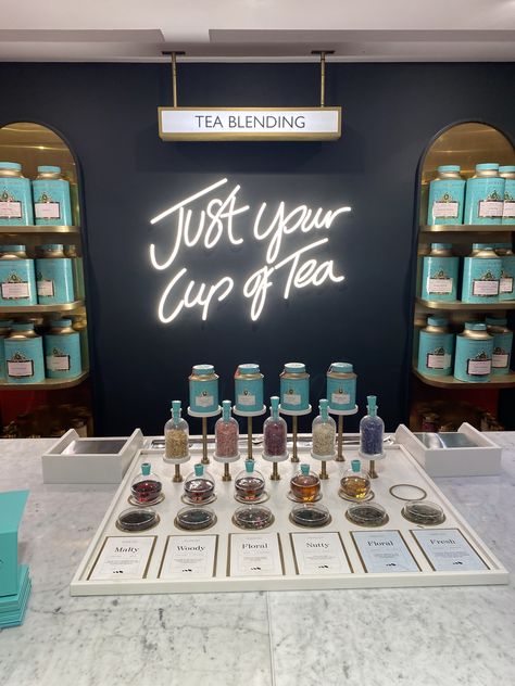 Tea Store Design, Pancake Shop, Tea Business, Wellness Event, Tea Display, Tea Lounge, Fortnum Mason, Pharmacy Design, Tea Cafe