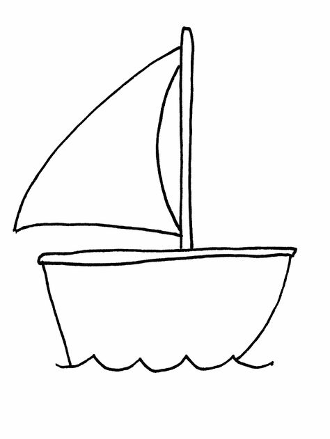 Patchwork, Boat Coloring Pages Free Printable, Boat Template Free Printable, Boat Template, Boat Coloring Page, Boat Printable, Ryan Sullivan, Sailboat Craft, Pontoon Boats For Sale