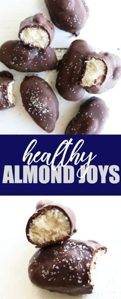 Healthy Almond Joy, Gluten Free Healthy Recipes, Almond Joys, Chocolate Bowls, Healthy Treat, Almond Joy, Birthday Desserts, Raw Almonds, Melting Chocolate Chips