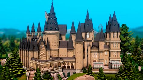 Mod The Sims - NO CC - Hogwarts (High School) Castle School, Harry Potter School, Sims 4 Anime, Free Sims 4, Sims 4 Expansions, Hogwarts Castle, Harry Potter Houses, Jungle Adventure, Sims 4 Game